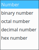 Number formats